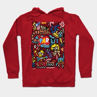 Hand drawn, doodle party set. Hoodie